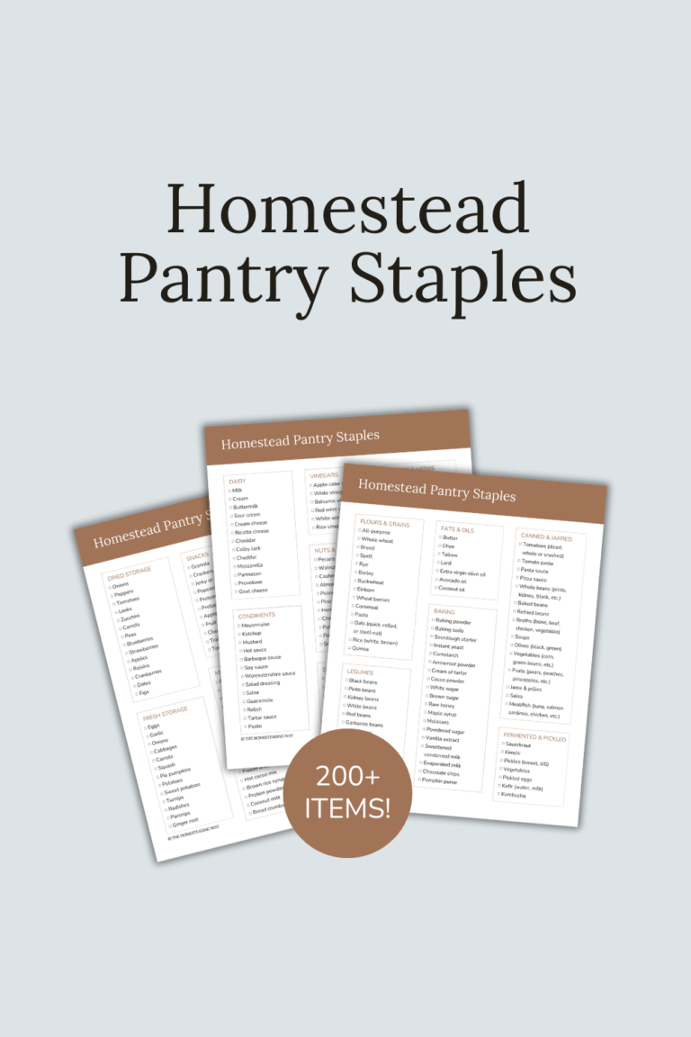Ultimate Homestead Pantry Staples List Printable